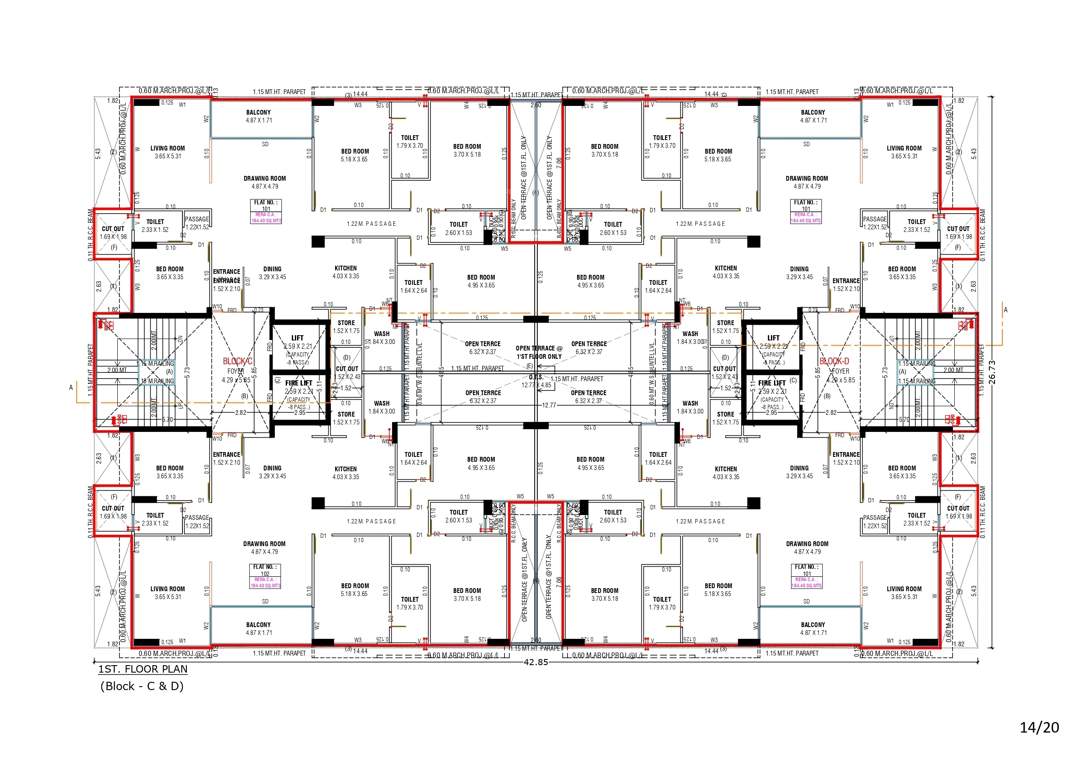  anantara alora Block C And Block D Cluster Plan for 1st Floor