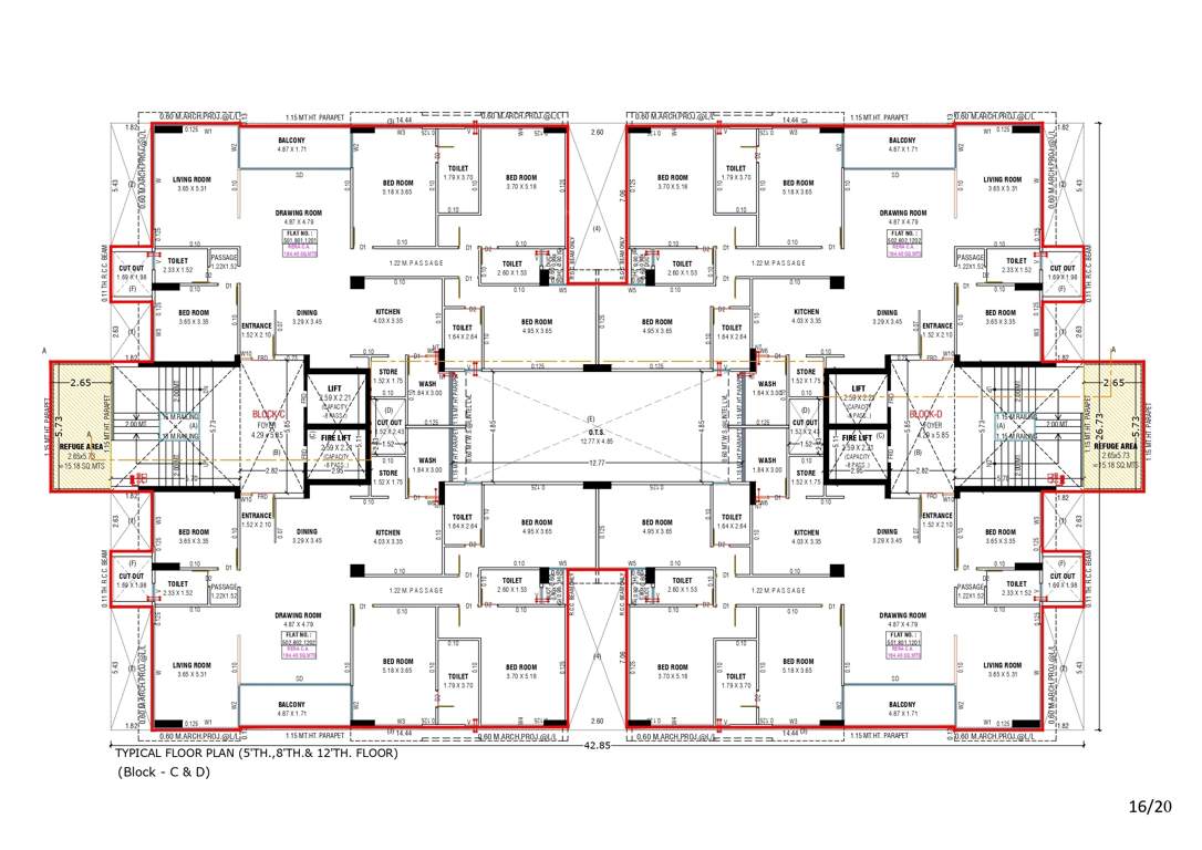  anantara alora Block C Cluster Plan from 5th to 12th Floor