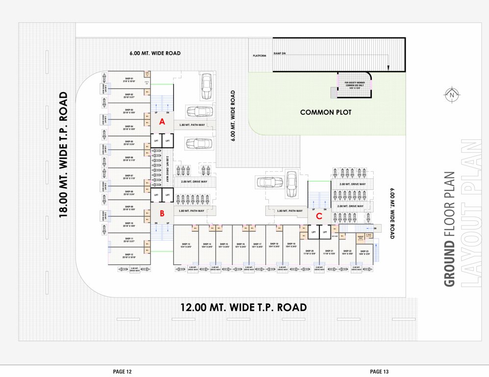  shreedhar dream A + C Cluster Plan For Ground Floor