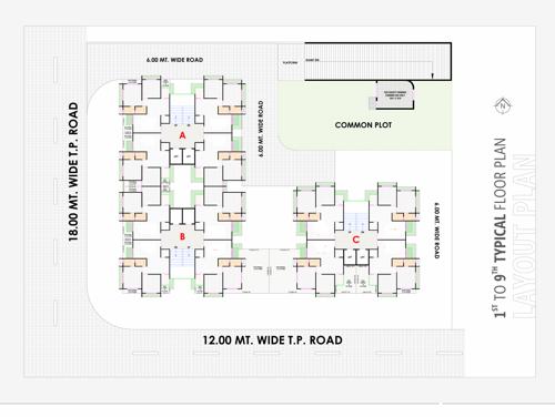  shreedhar-dream A To C Cluster Plan From 1st To 9th Floor