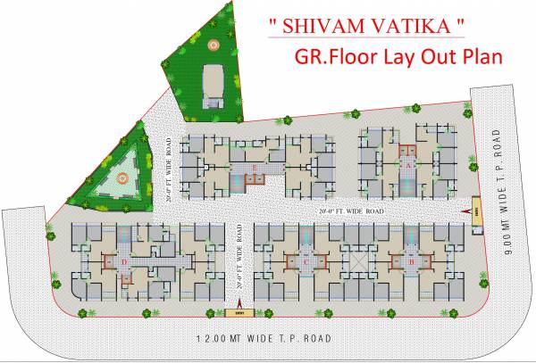  vatika A To E Ground Cluster Plan