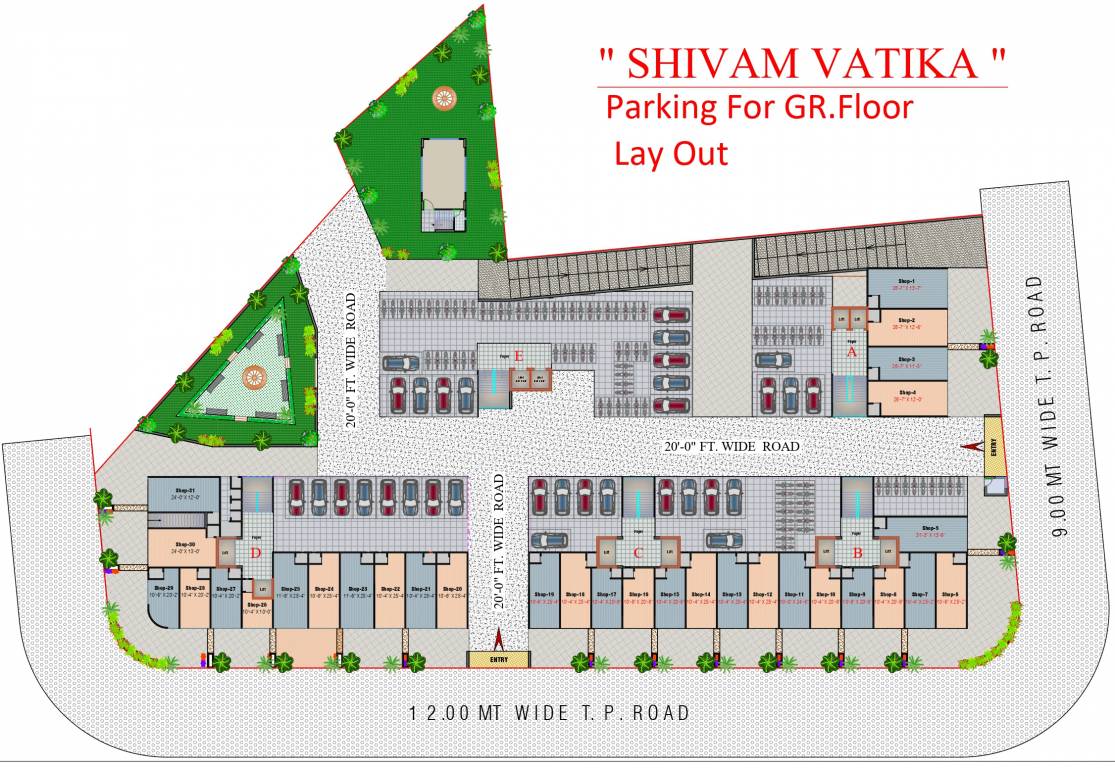  vatika A To E Parking Cluster Plan