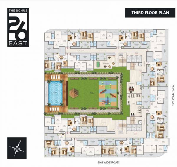  the-domus-26-east Wing A Cluster Plan