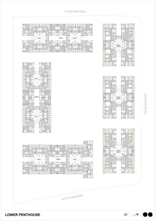  the portrait Block A,B,C,D,E,F,G,H & I Cluster Plan for 13th Lower Floor