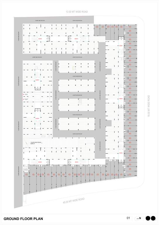  the portrait Block A,B,C,D,E,F,G,H & I Ground Floor Cluster Plan