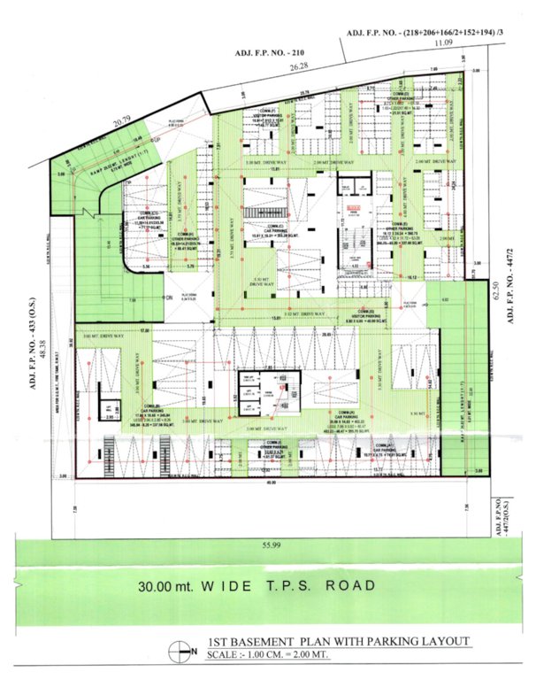  aaryan elan Block B Basement Floor Cluster Plan