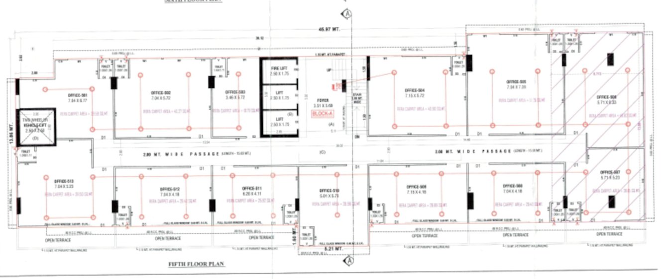  aaryan elan Block B Cluster Plan for 5th Floor