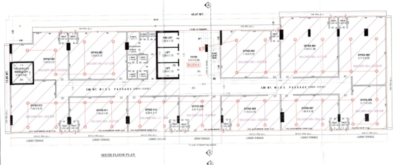  aaryan elan Block B Cluster Plan for 6th Floor