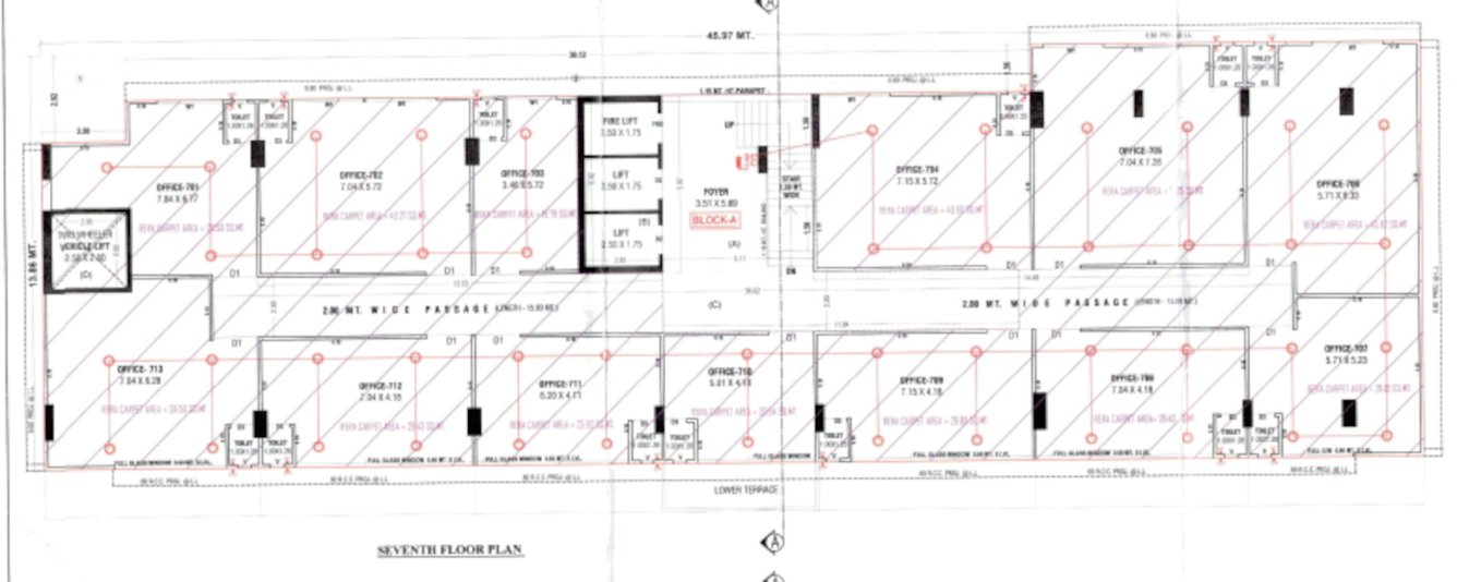  aaryan elan Block B Cluster Plan for 7th Floor