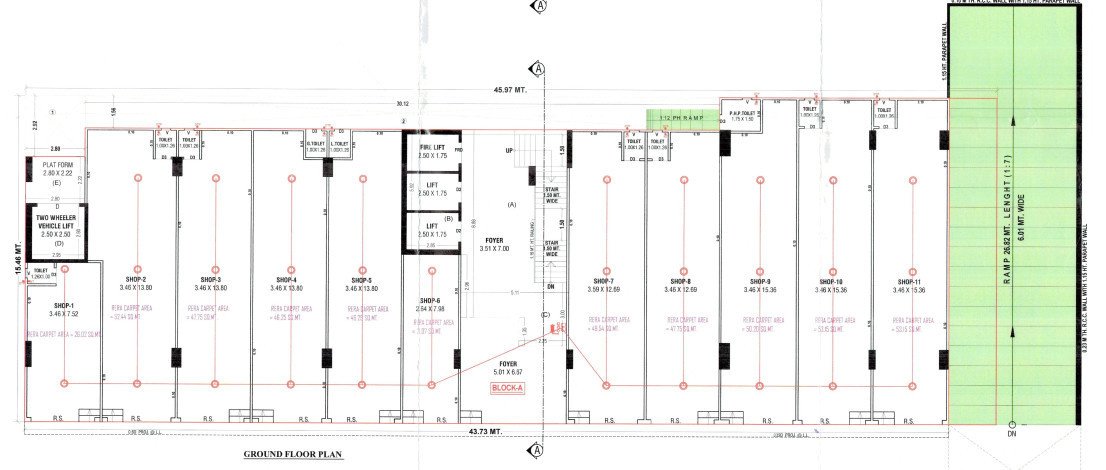 aaryan elan Block B Ground Floor 2 Cluster Plan