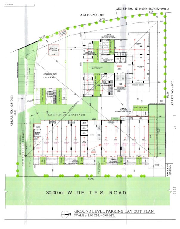  aaryan elan Block B Ground Floor Cluster Plan