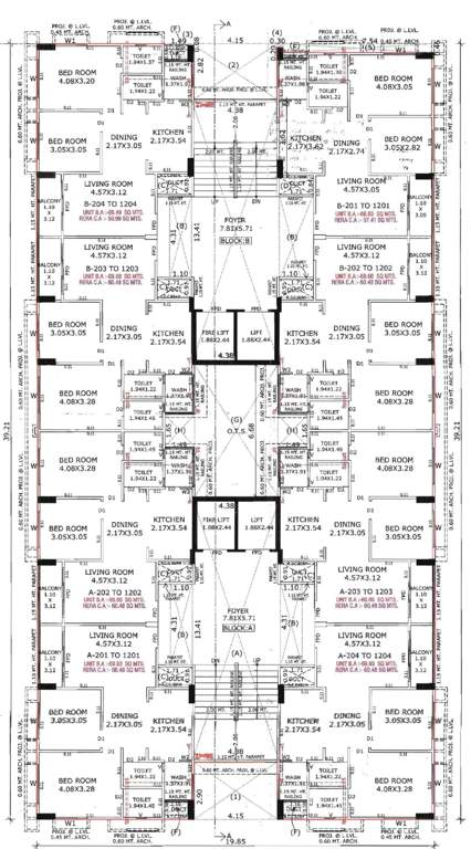  panchamrut skyz Block A  And B Cluster Plan From 2nd To 12th Floor