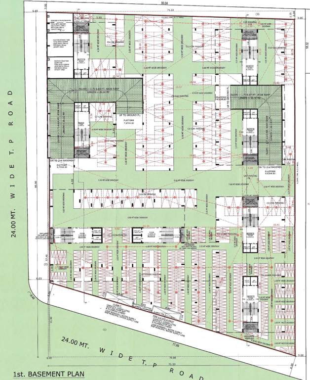  panchamrut skyz Block A,B,C,D,E,F,G,H Cluster Plan For Basement 1