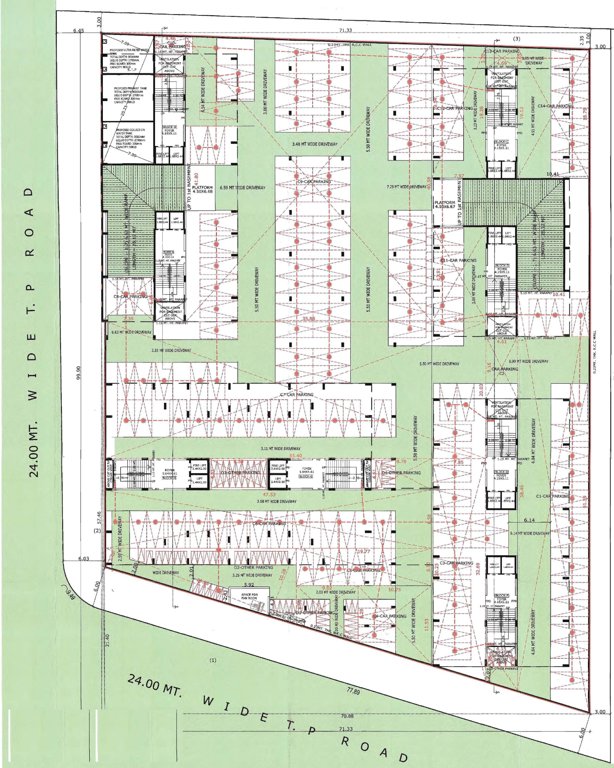  panchamrut skyz Block A,B,C,D,E,F,G,H Cluster Plan For Basement 2