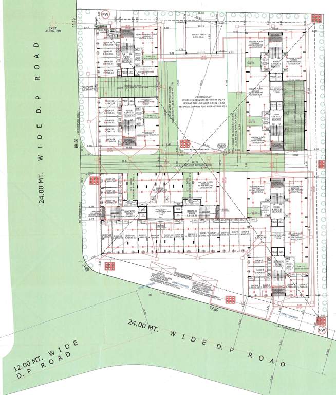  panchamrut skyz Block A,B,C,D,E,F,G,H Cluster Plan For Ground Floor