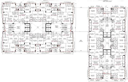  panchamrut-skyz Block E,F,G,H Cluster Plan From 2nd To 12th Floor
