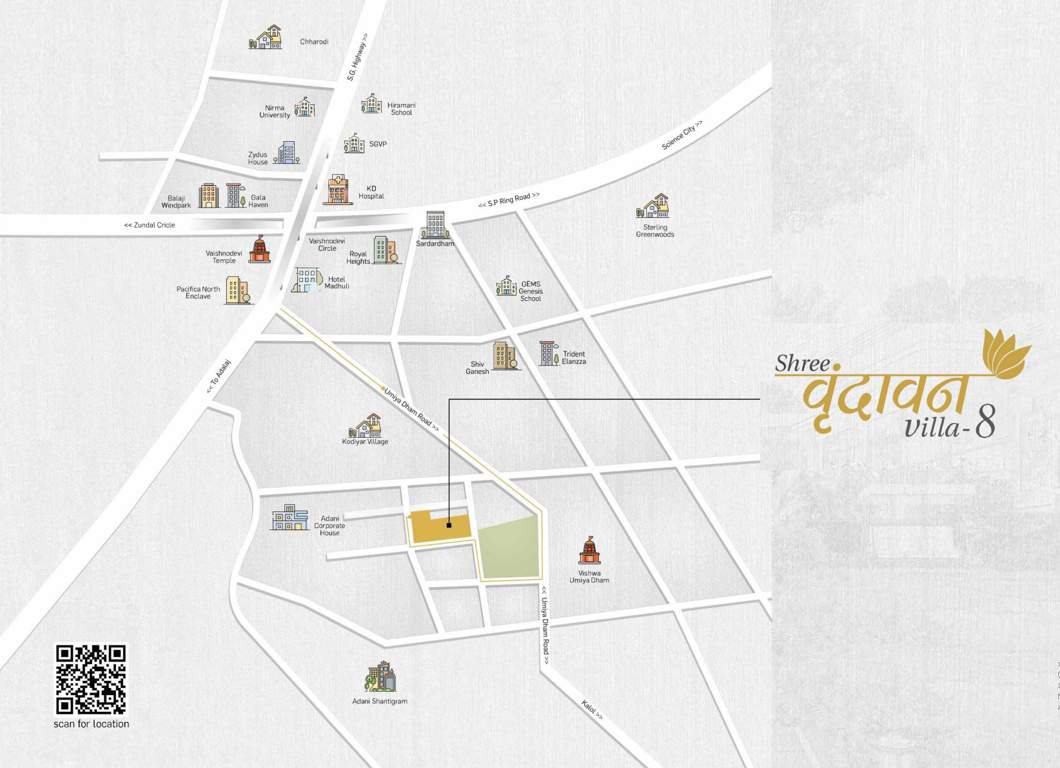  shree vrundavan villa 8 Location Plan