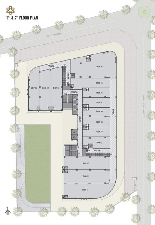  sharan circle hub A Cluster Plan From 1st To 2nd Floor