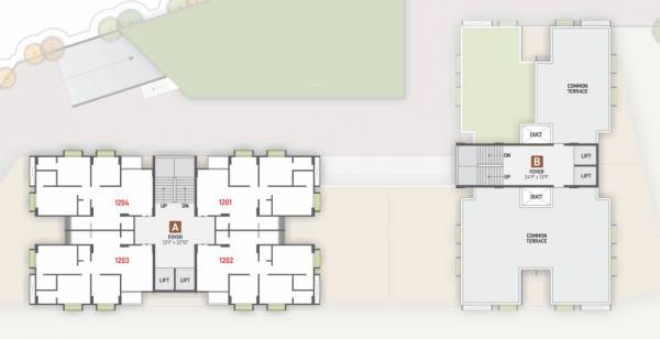  safal Block A Cluster Plan For 12th Floor