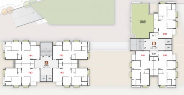  safal Block B Cluster Plan For 11th Floor