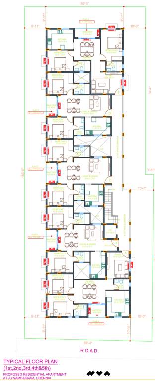 kausaliya enclave Kausaliya Enclave Cluster Plan From 1st To 5th Floor