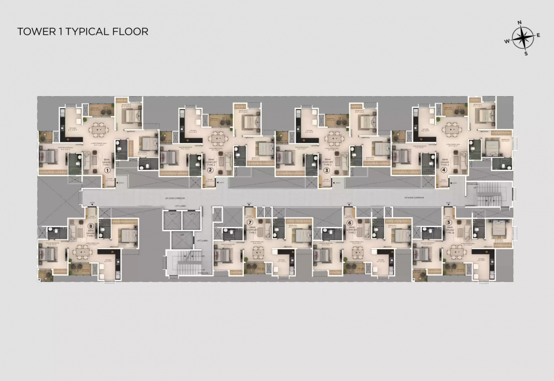  botanico Tower 1 Cluster Plan