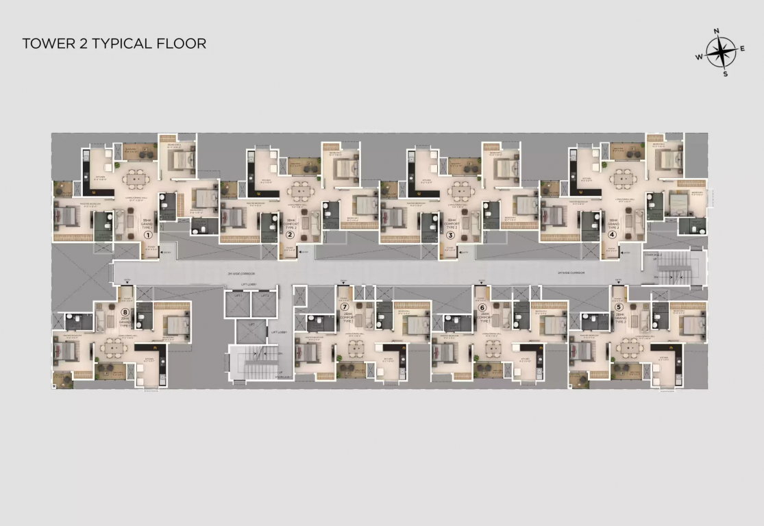  botanico Tower 2 Cluster Plan