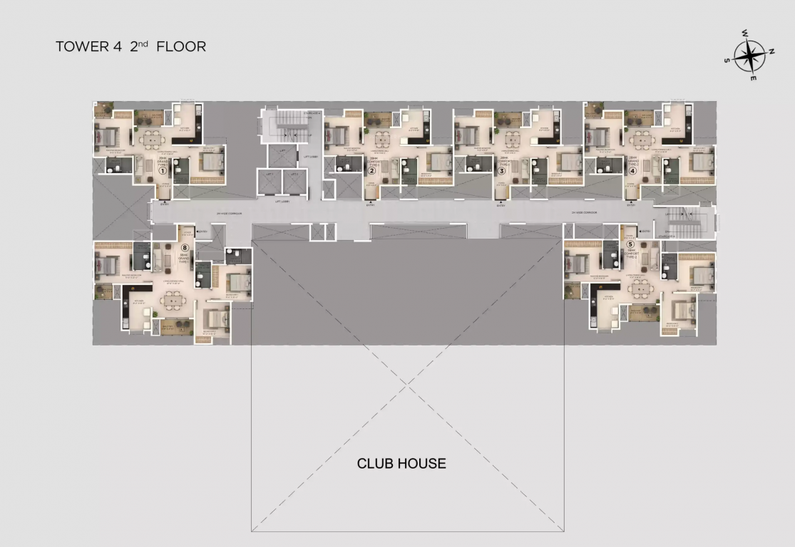  botanico Tower 4 Cluster Plan