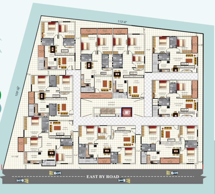  surya enclave Surya Enclave Cluster Plan from 1st to 5th Floor
