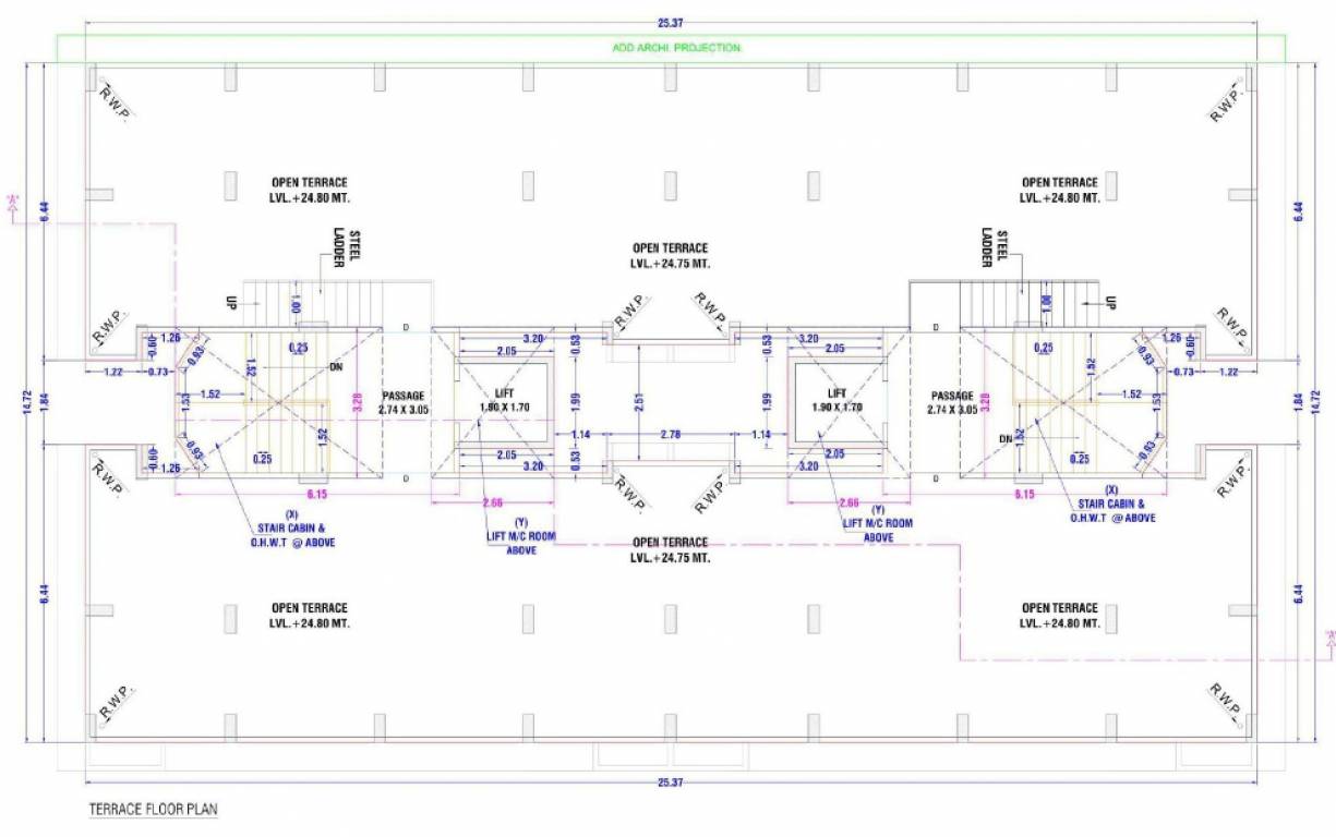  ayodhya nagari phase 2 D1 And D2 Cluster Plan For Terrace