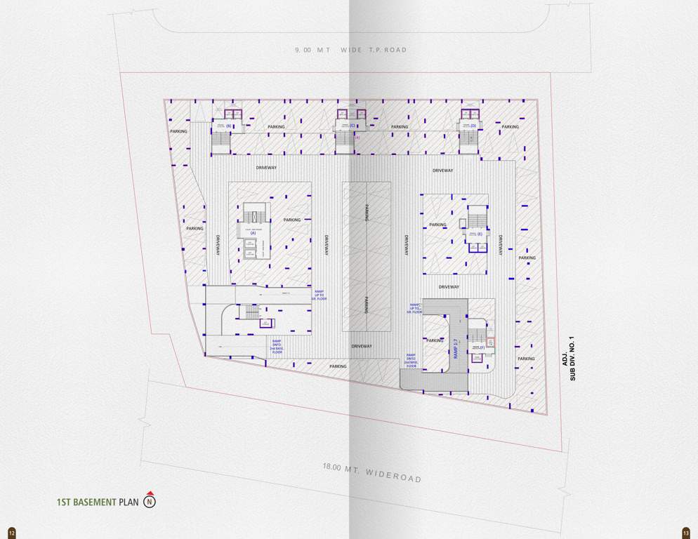  greenopolis Block A,B,C,D,E & F Basement 1 Floor Cluster Plan