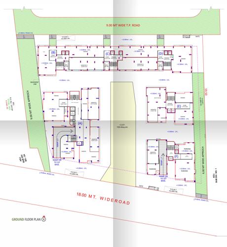  greenopolis Block A,B,C,D,E & F Ground Floor Cluster Plan