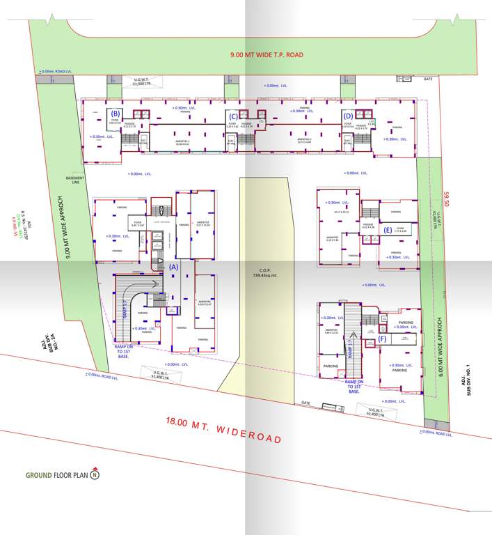  greenopolis Block A,B,C,D,E & F Ground Floor Cluster Plan