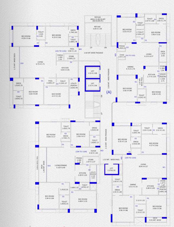  greenopolis Block A Cluster Plan from 1st to 11th Floor