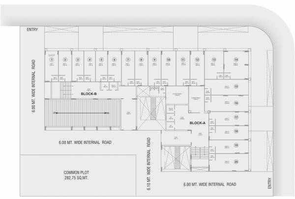  sagar-dynamic Block A And B Cluster Plan For Ground Floor