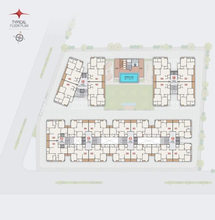  the sparkle Tower 1 Cluster Plan for Typical Floor