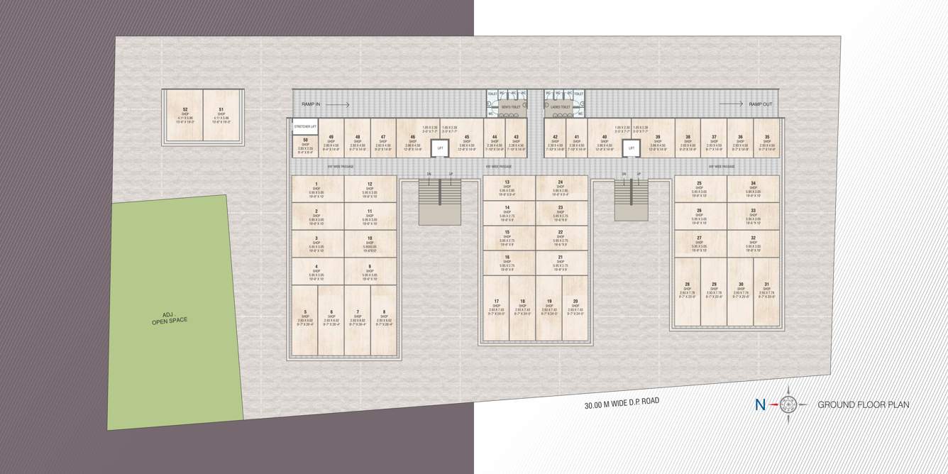  nysa business center Nysa Business Center Cluster Plan for ground Floor