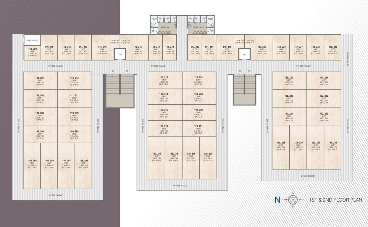  nysa business center Nysa Business Center Cluster Plan from 1st to 2nd Floor