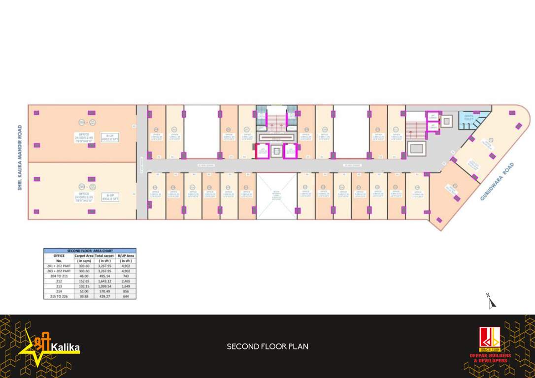  shree kalika plaza Shree Kalika Plaza Cluster Plan for 2nd Floor