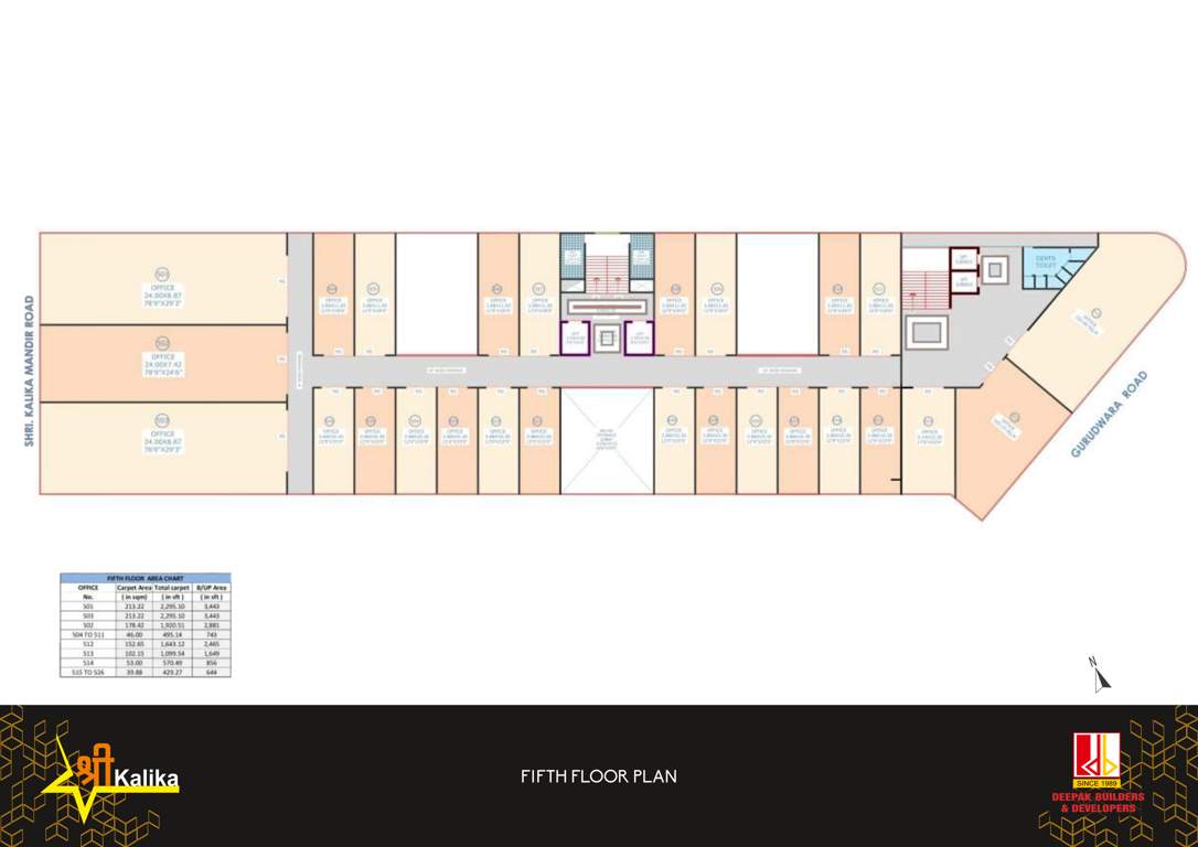  shree kalika plaza Shree Kalika Plaza Cluster Plan for 5th Floor