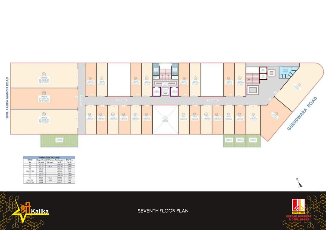  shree kalika plaza Shree Kalika Plaza Cluster Plan for 7th Floor