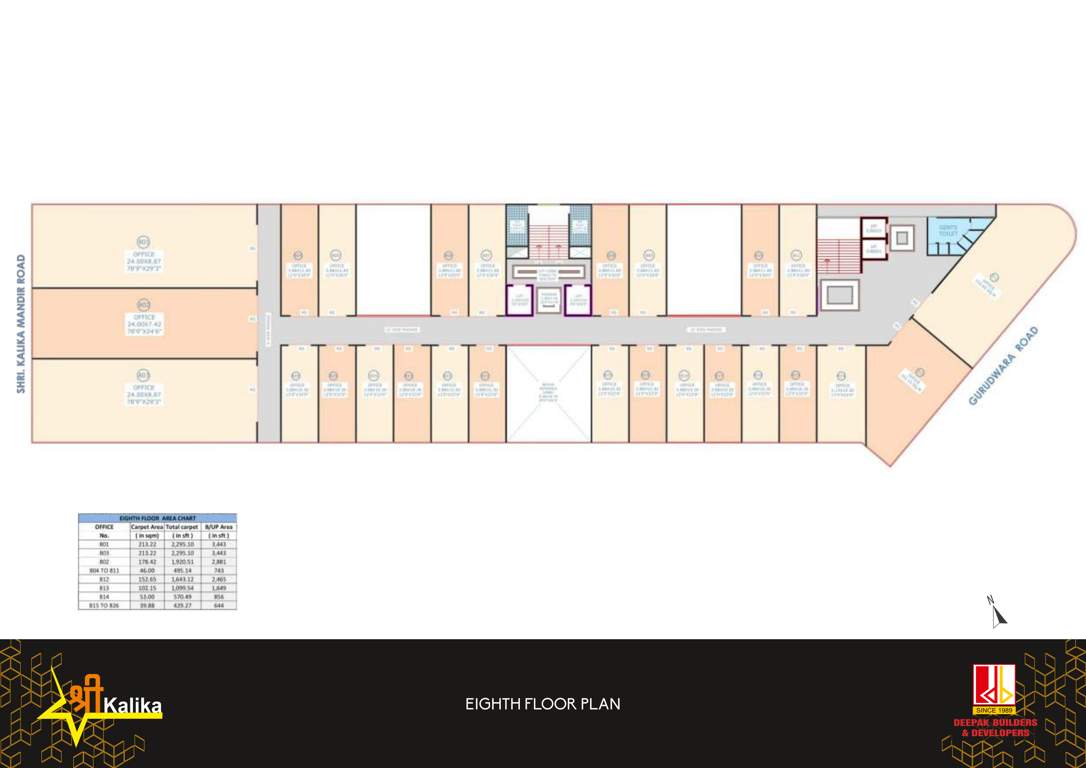  shree kalika plaza Shree Kalika Plaza Cluster Plan for 8th Floor