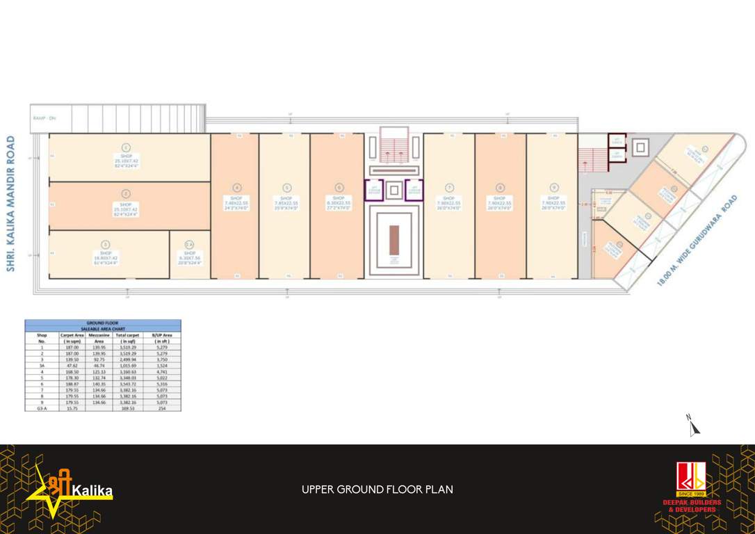  shree kalika plaza Shree Kalika Plaza Cluster Plan for ground Floor