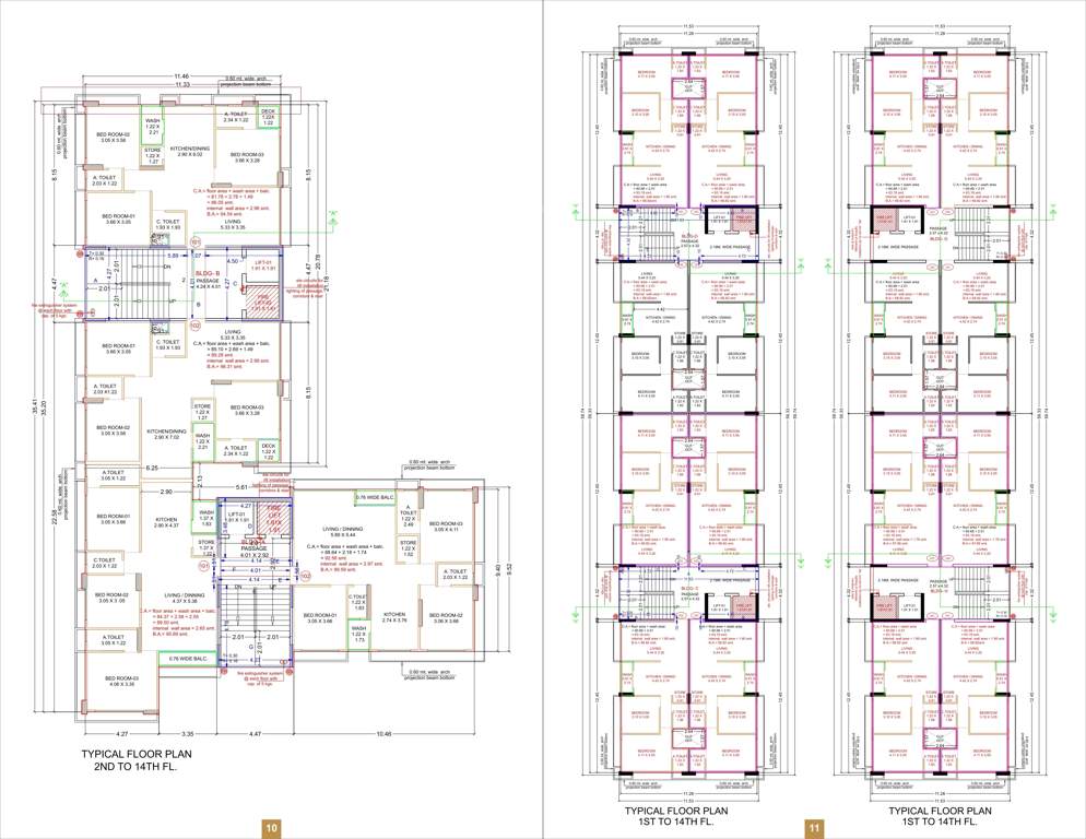  palace Block A, Block B, Block C, Block D, Block G, Block H Block I Cluster Plan from 2nd to 14th Floor