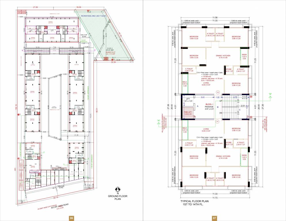  palace Block I Cluster Plan from ground to 14th Floor