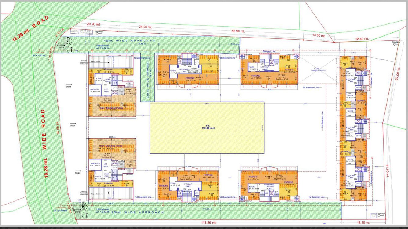  creston Block A,B,C,D,E,F,G,H,I Cluster Plan For Ground Floor