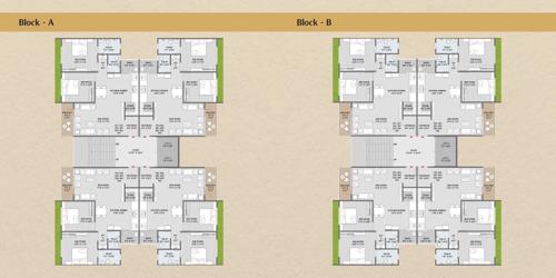  shree-ram-aries Block A To Block B Typical Cluster Plan
