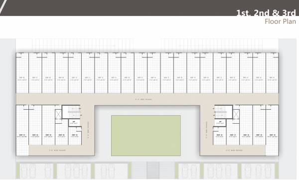  74 A Cluster Plan From 1st To 3rd Floor
