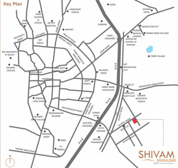  shivam-bungalows Location Plan