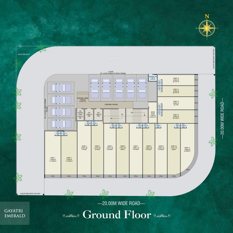  gayatri emerald Gayatri Emerald Cluster Plan for ground Floor